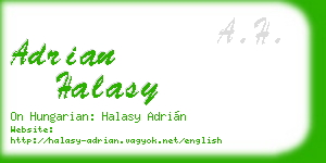 adrian halasy business card
